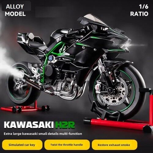 XLG 1:6 Kawasaki H2r Motorcycles Model Motorcycle Simulation